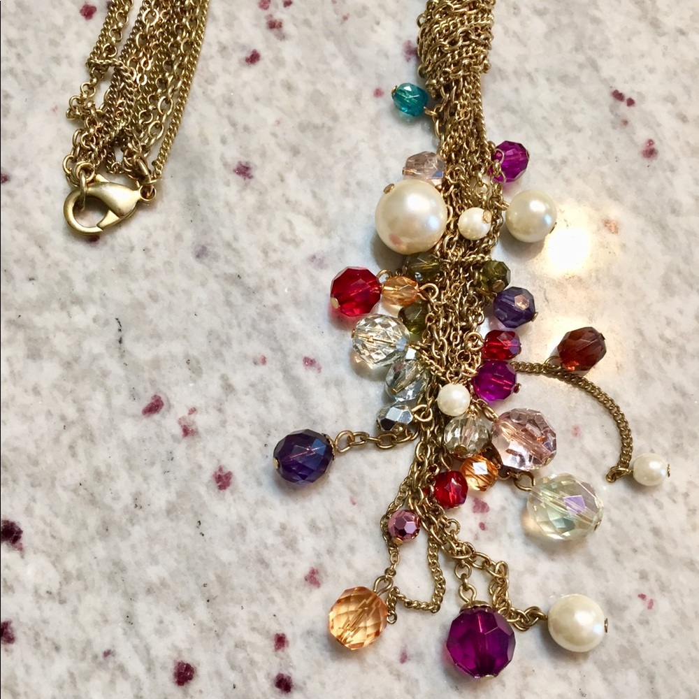 Gold statement necklace